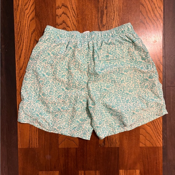 Islandhaze Men's Teal and White Swim Trunks - Picture 3 of 5